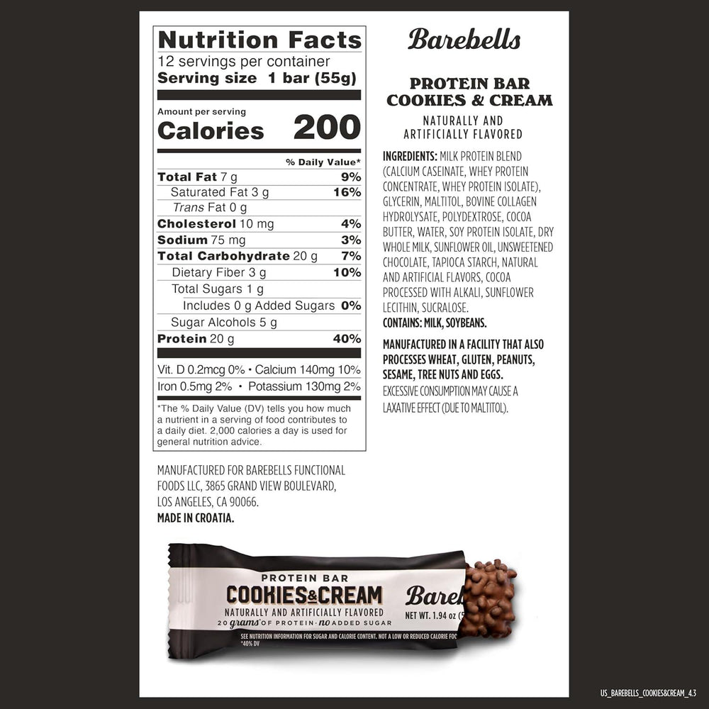 Barebells Protein Bar - Cookies & Cream