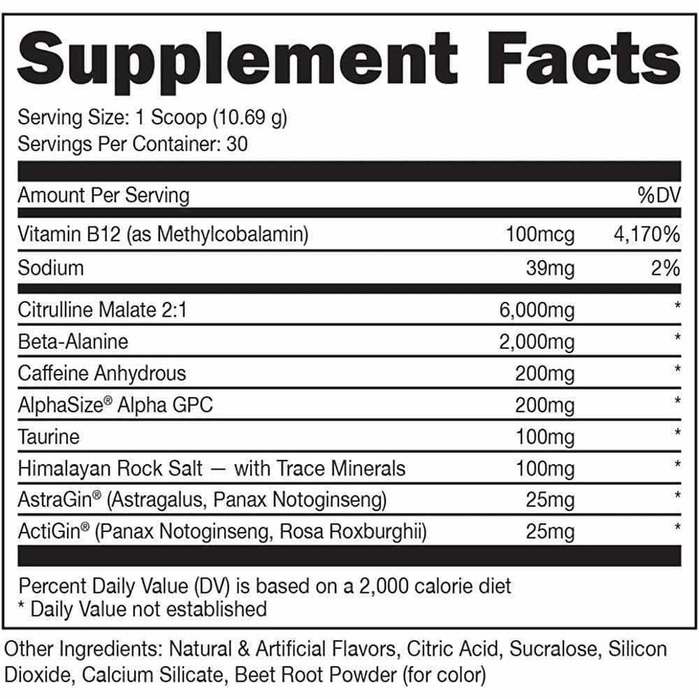 Bucked Up Pre-Workout - Aussie Fruit