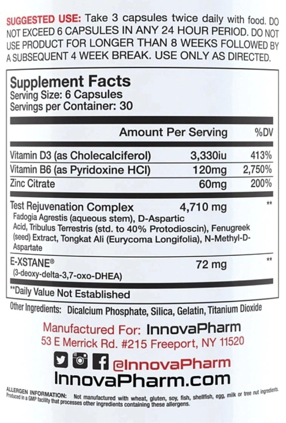 Innovapharm Test Rejuvenation