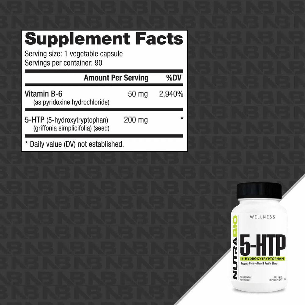 NutraBio 5-HTP 90 Capsules