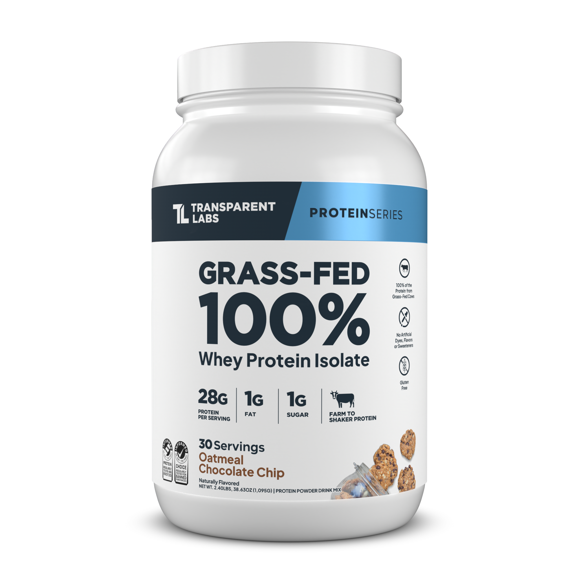 Transparent Labs 100% Grass-Fed Whey Protein Isolate - 2 lb