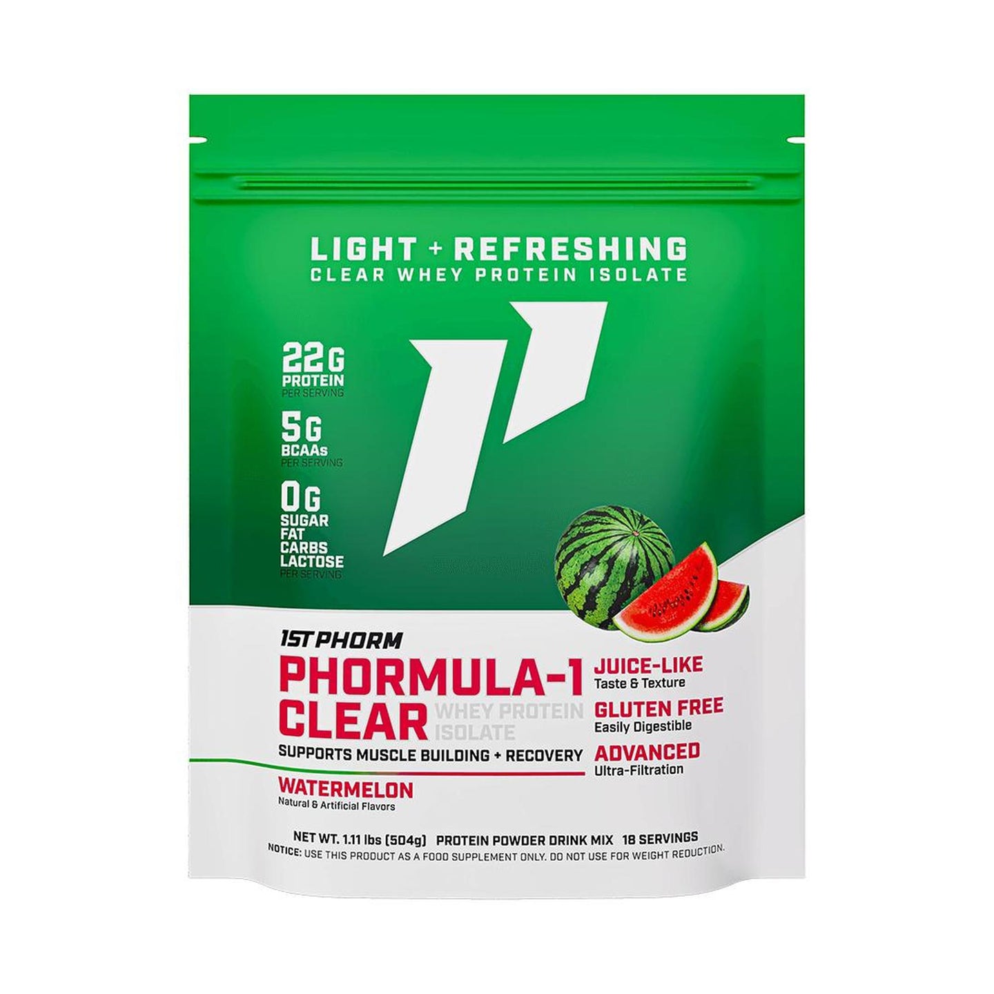 1st Phorm Phormula-1 Clear Whey Protein Isolate 1lb - Watermelon