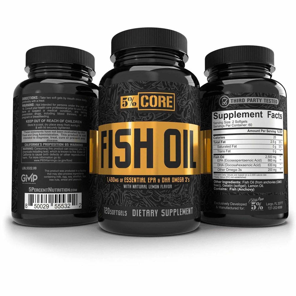 5% Nutrition Core Fish Oil - 120 Softgels