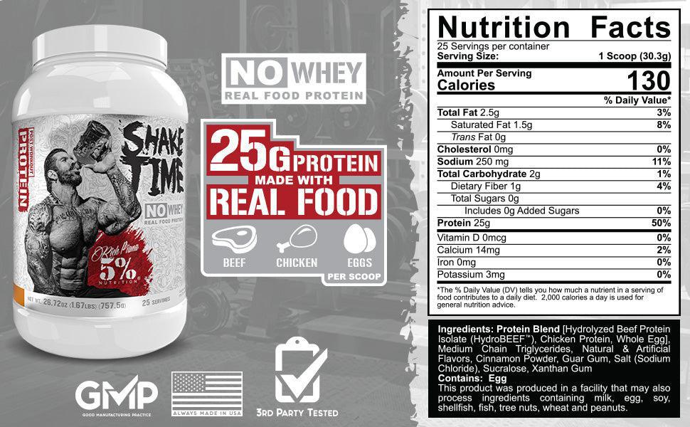 5% Nutrition Shake Time No Whey