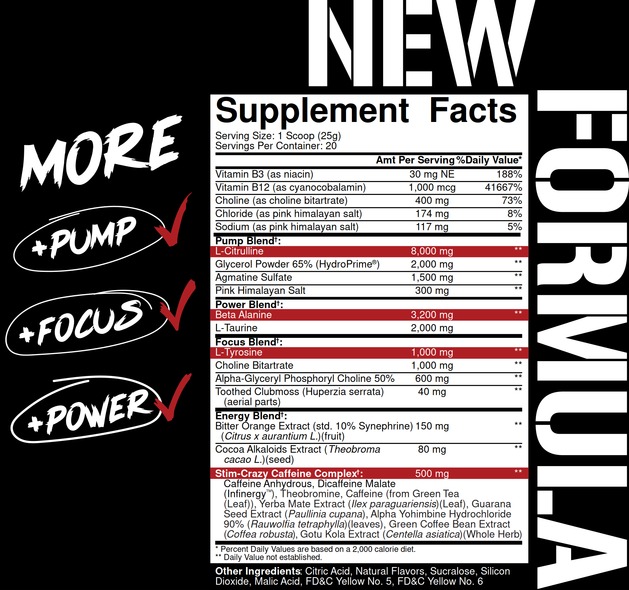 5150 Gladiator Carnage Crush supplement facts