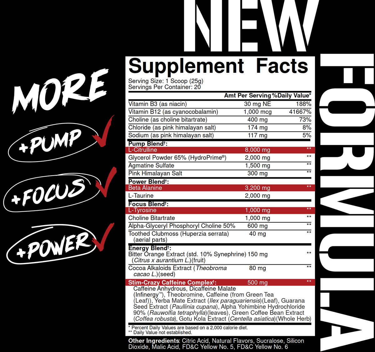5150 Gladiator Carnage Crush supplement facts