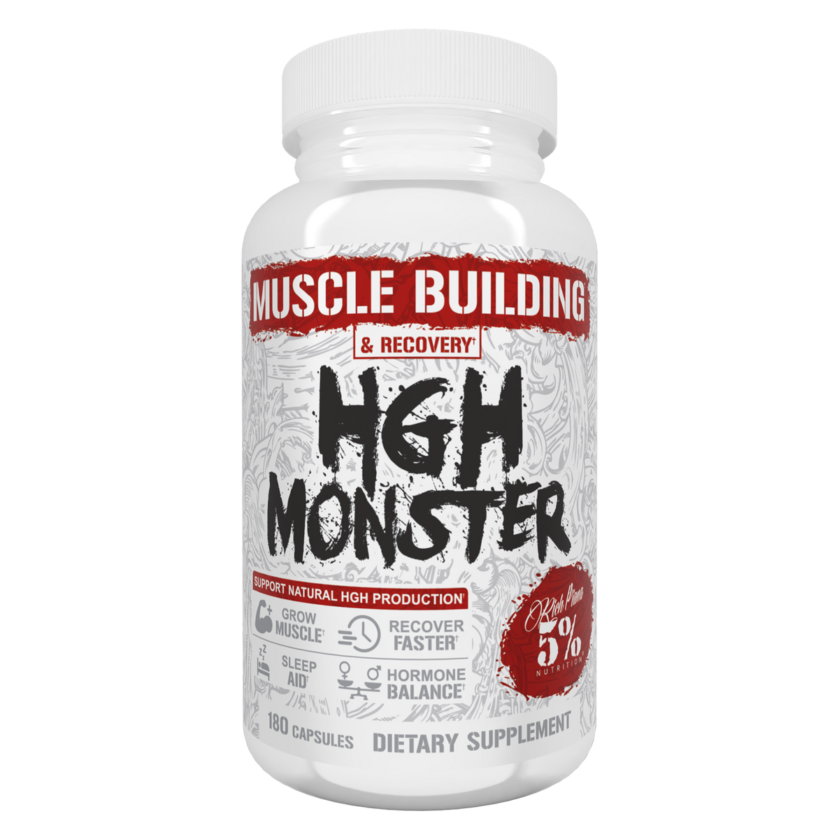 5% Nutrition HGH Monster 180-capsule bottle