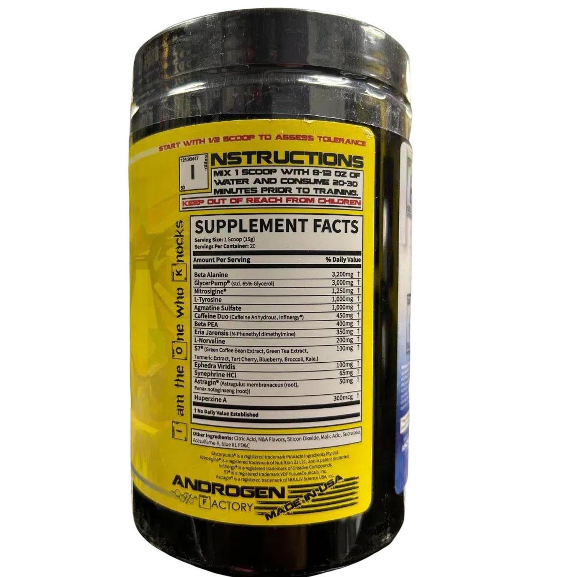 Androgen Factory Heisenberg Pre-Workout - Cap'n Cooks Candy