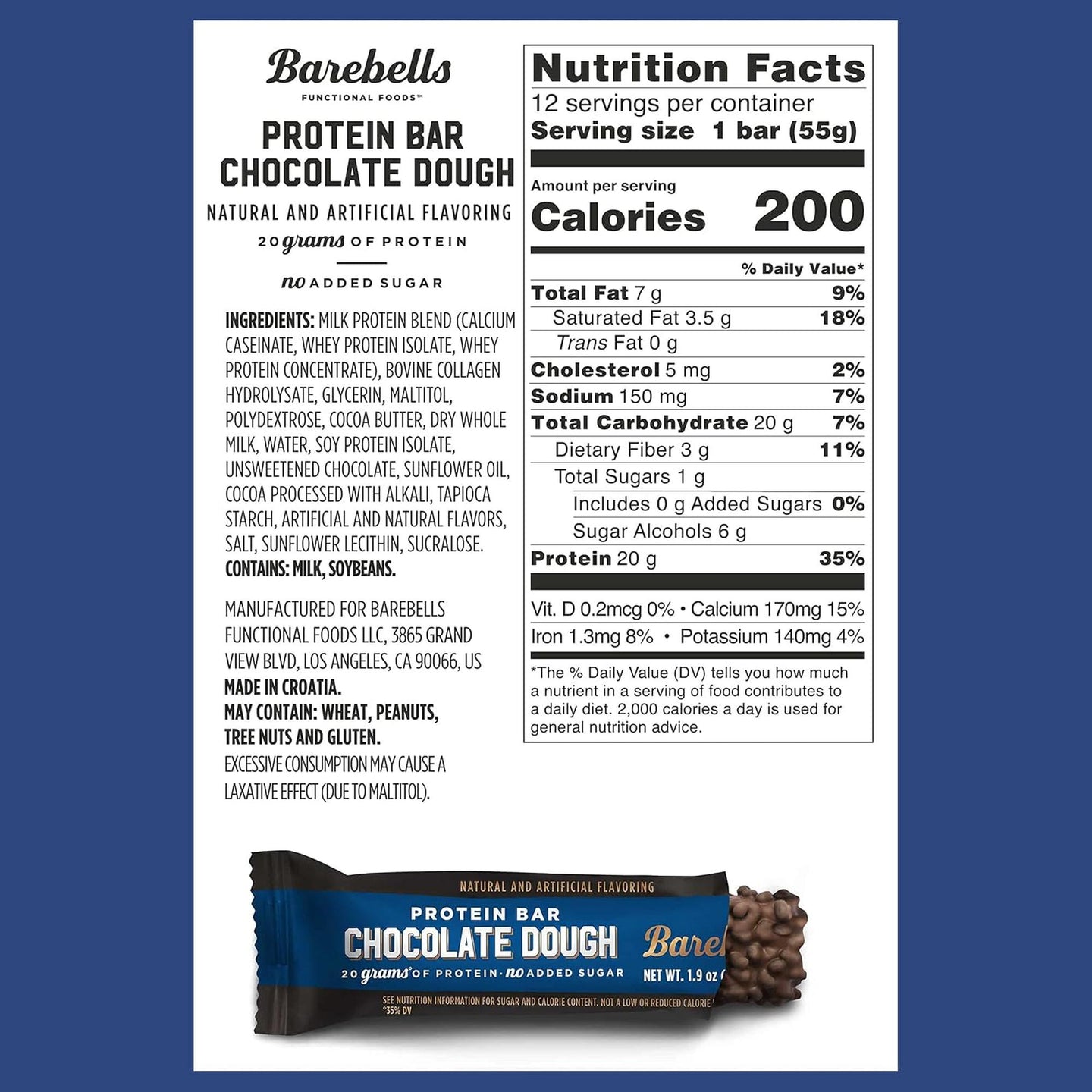 Barebells Protein Bar - Chocolate Dough