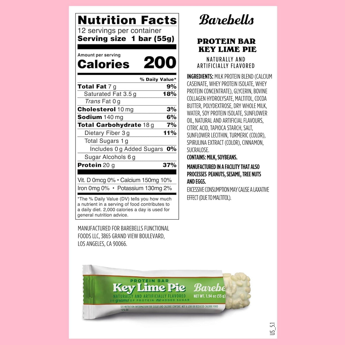 Barebells Protein Bar - Key Lime Pie