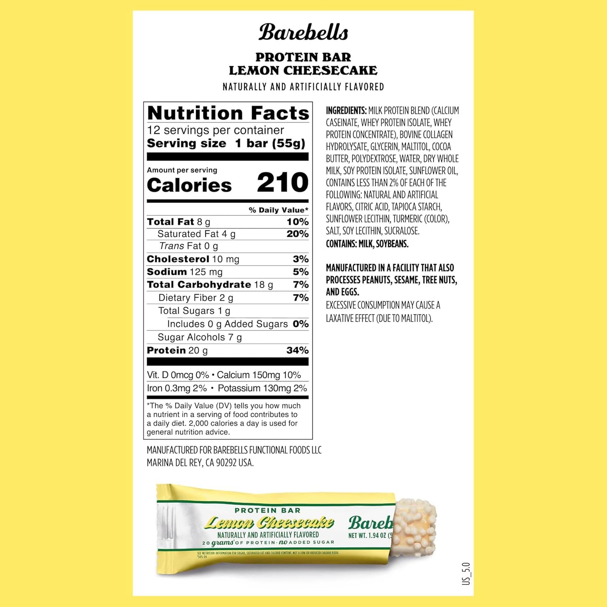 Barebells Protein Bar - Lemon Cheesecake