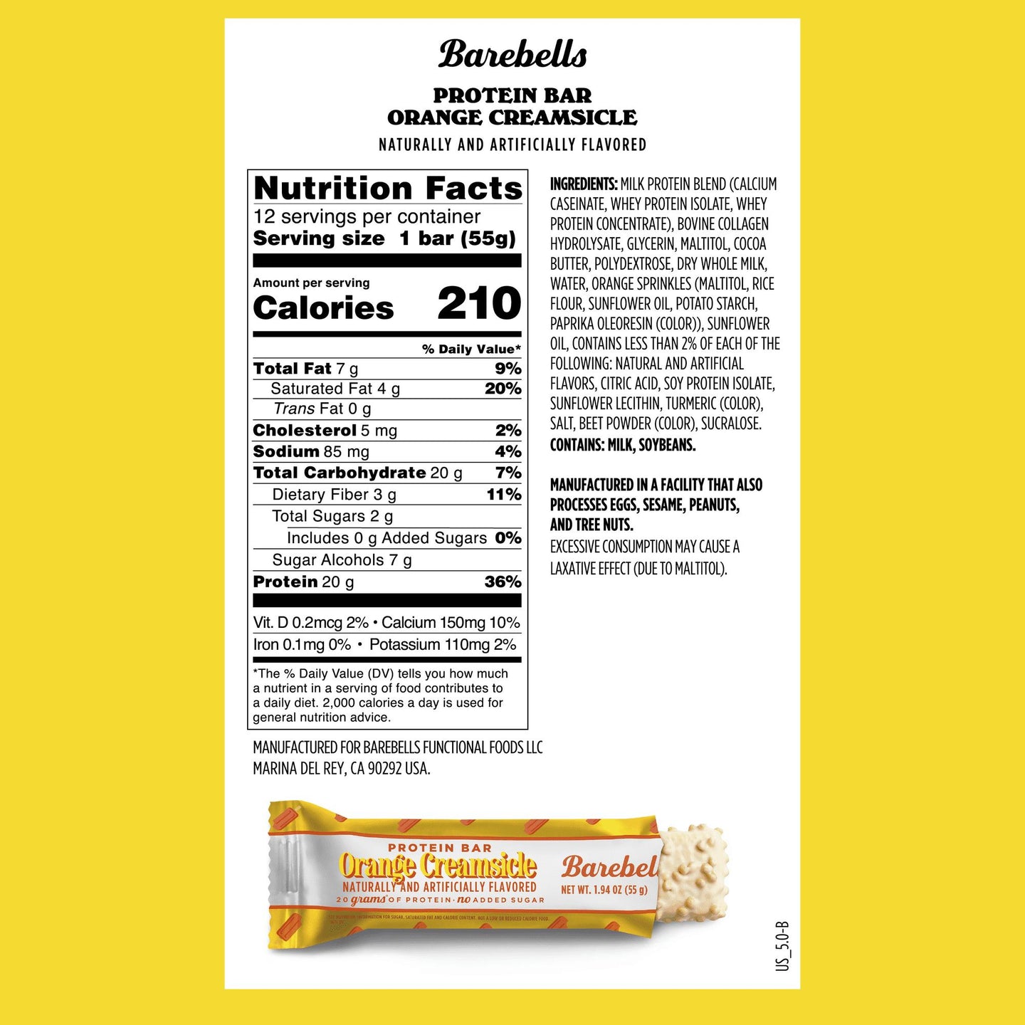 Barebells Protein Bar - Orange Creamsicle