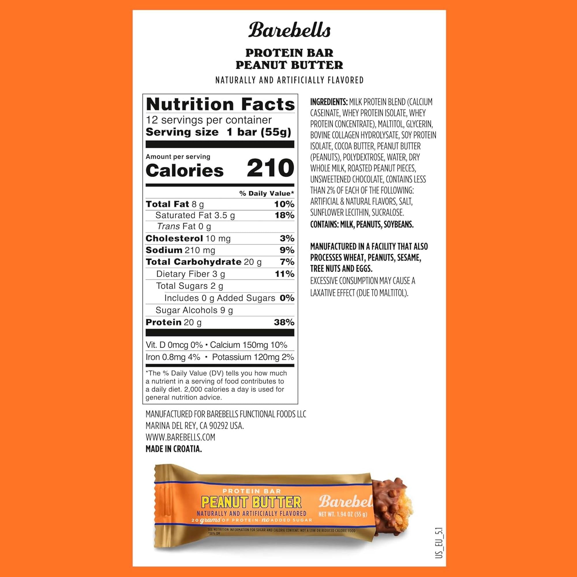 Barebells Protein Bar - Peanut Butter