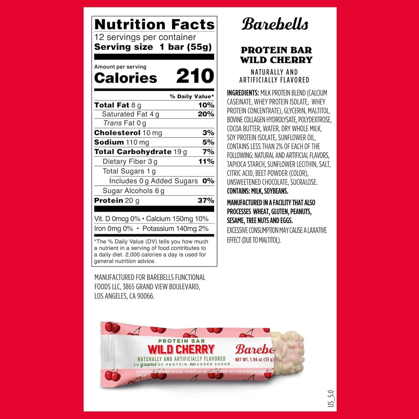 Barebells Protein Bar - Wild Cherry