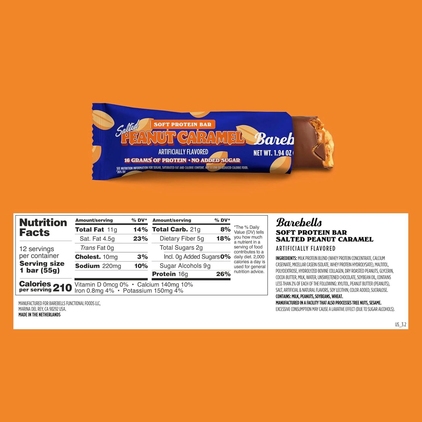 Barebells Soft Protein Bar - Salted Peanut Caramel