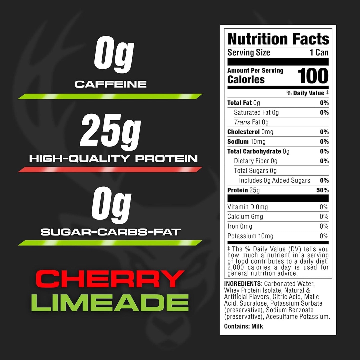 Bucked Up Carbonated Protein RTD - Cherry Limeade