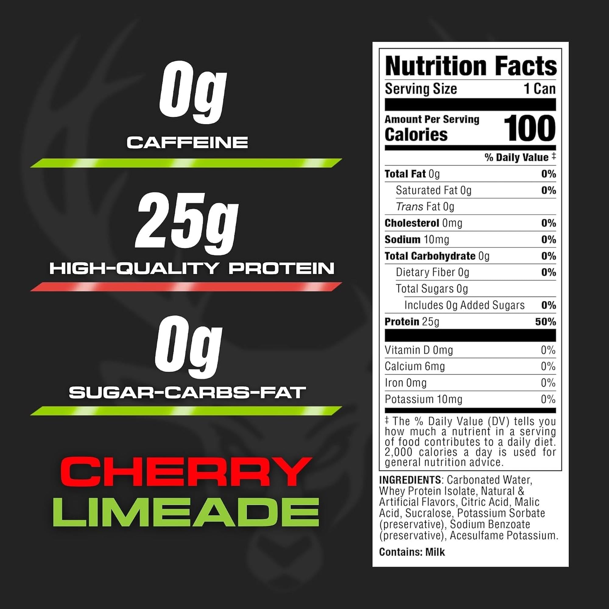 Bucked Up Carbonated Protein RTD - Cherry Limeade