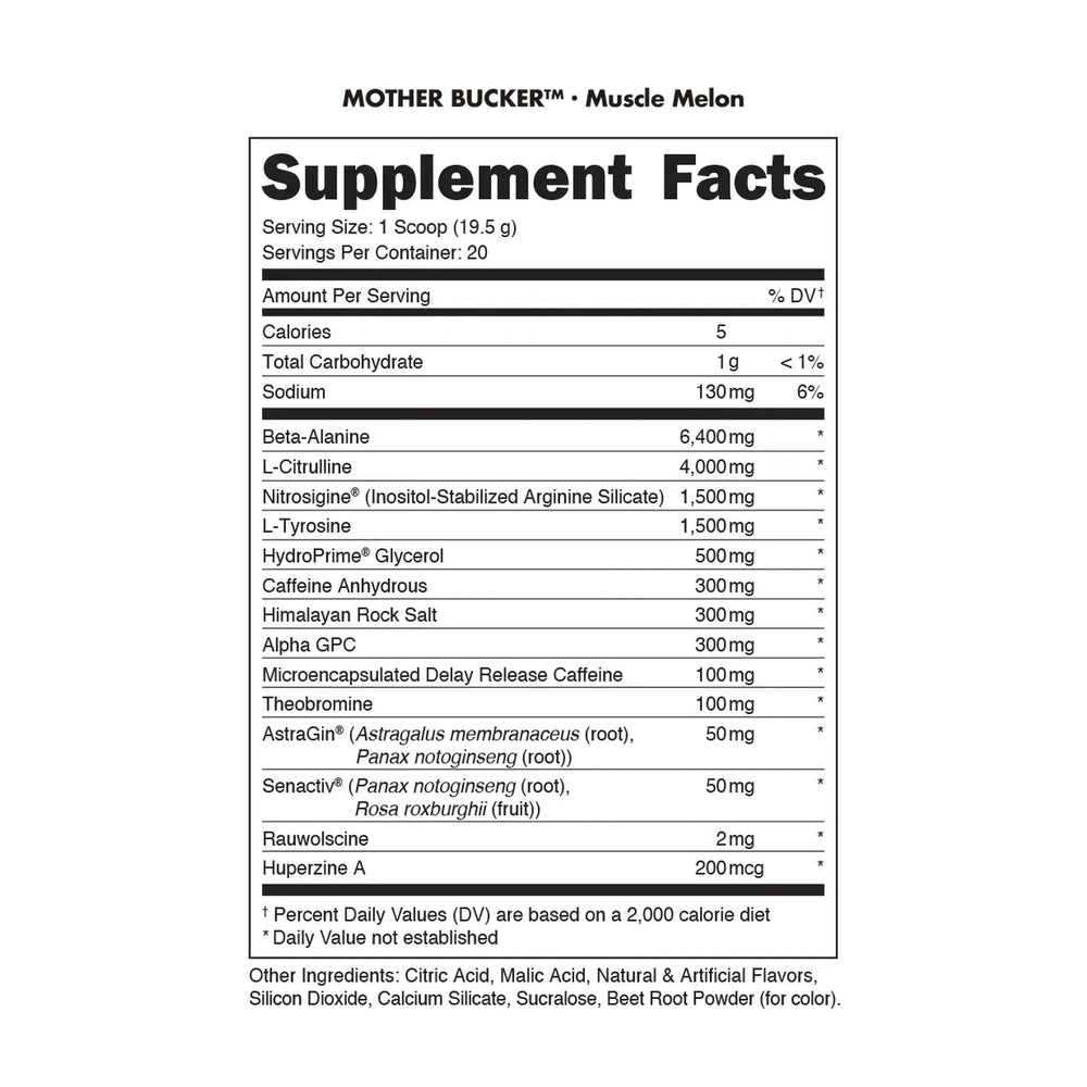 Bucked Up Mother Bucker Pre-Workout