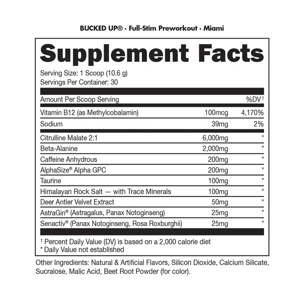 Bucked Up Pre-Workout