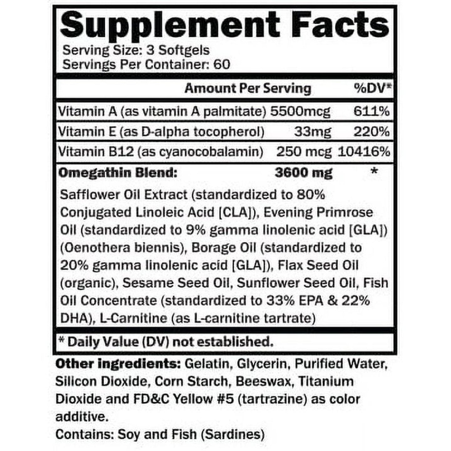 CTD Sports Omega Thin - 180 Capsules