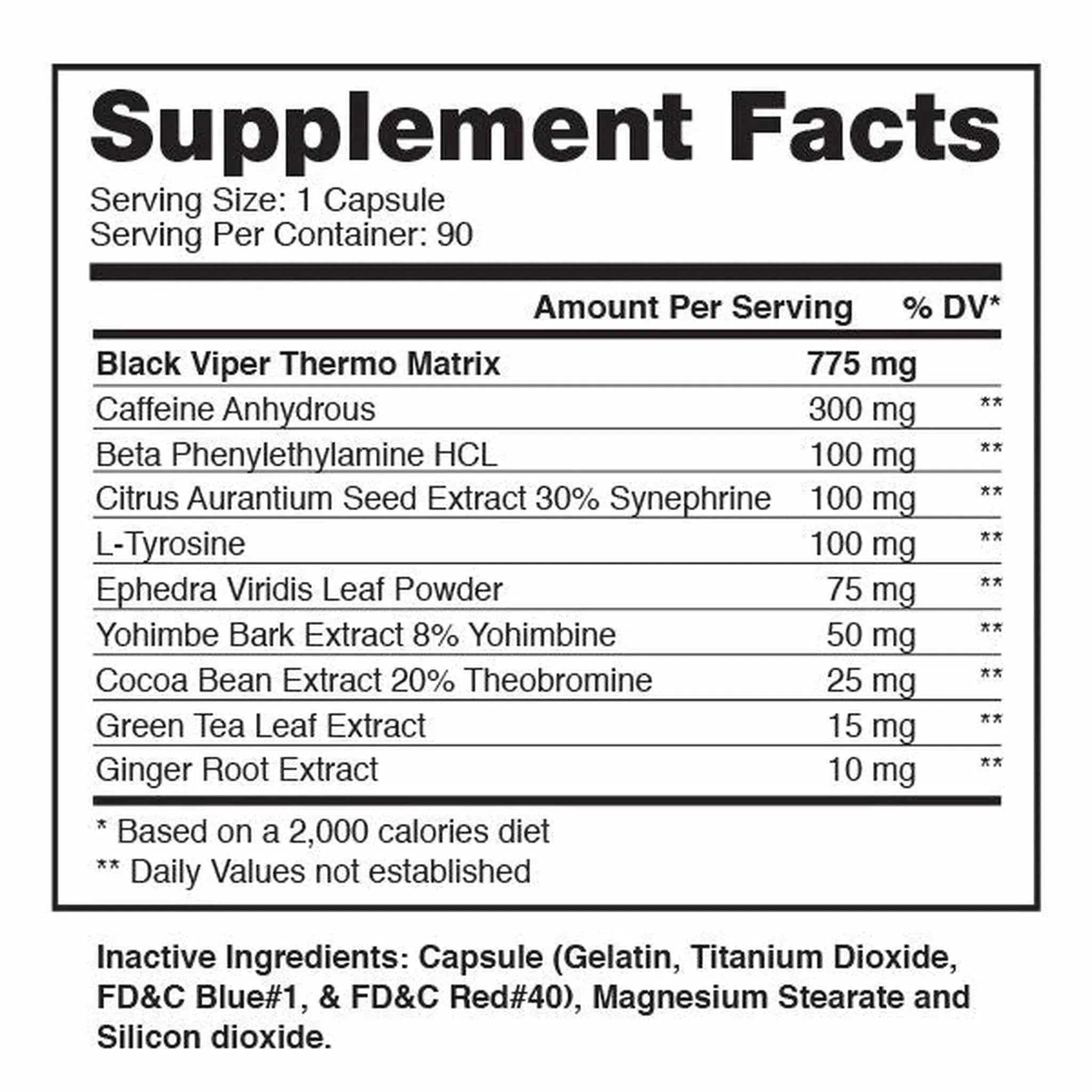 Dragon Pharma BLACK VIPER® - 90 Capsules