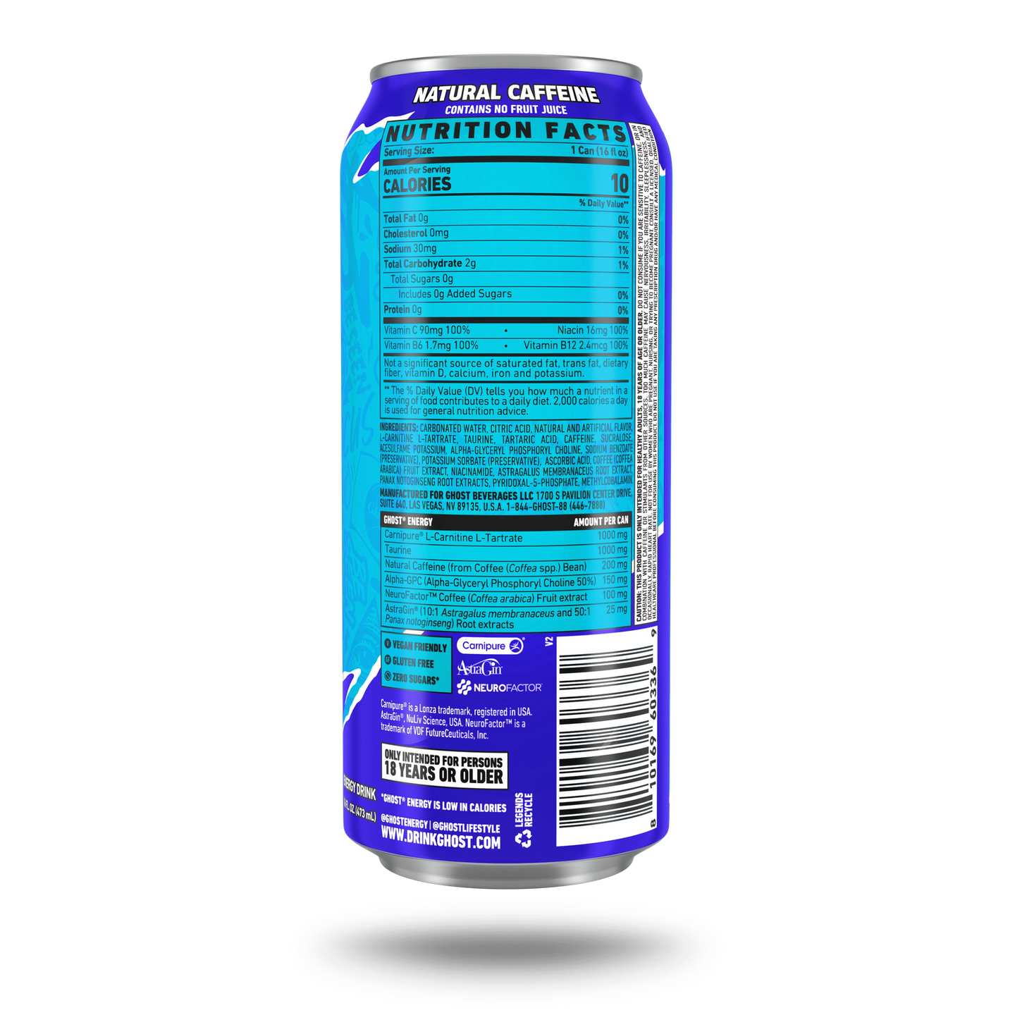 Ghost Energy Drink - Blue Raspberry