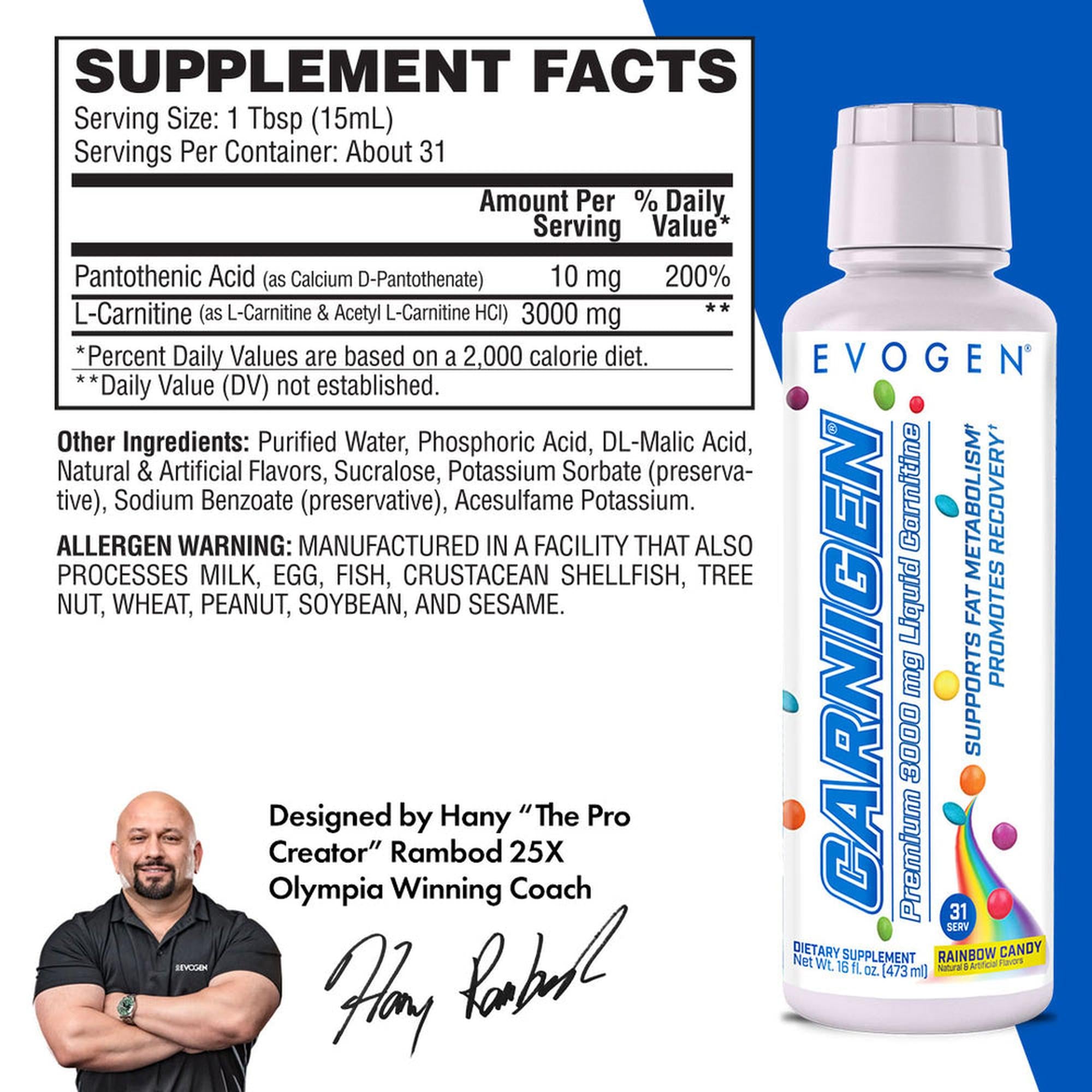 Evogen Carnigen Premium Liquid Carnitine