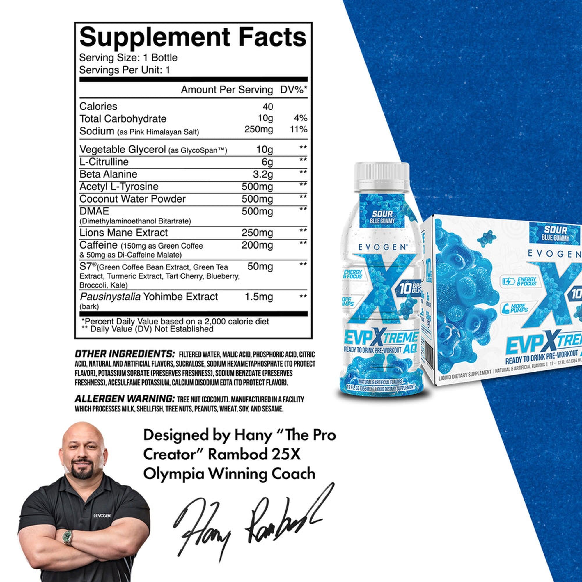 Evogen EVP XTreme AQ RTD - Sour Blue Gummy