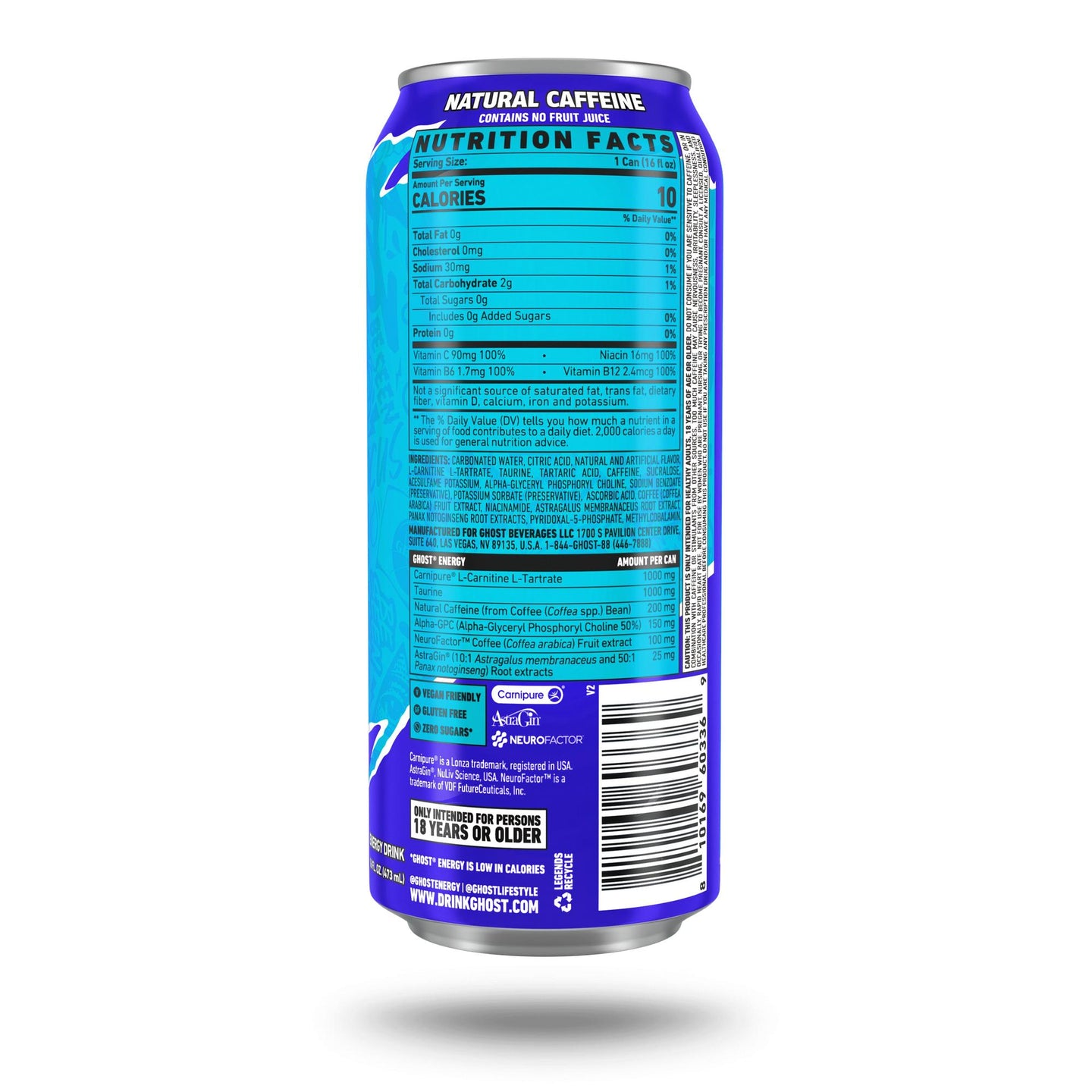 Ghost Energy Drink - Blue Raspberry