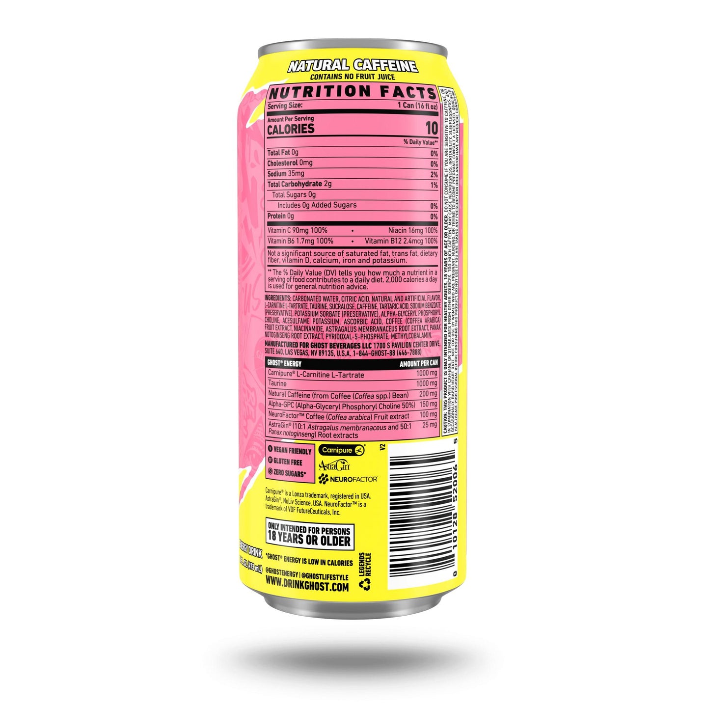 Ghost Energy Drink - Sour Pink Lemonade