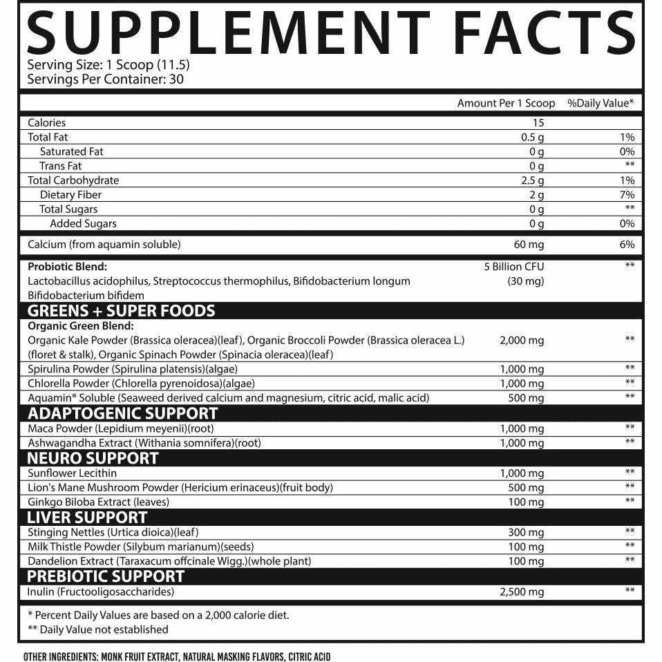 Inspired Nutraceuticals GREENS: Superfood Powder