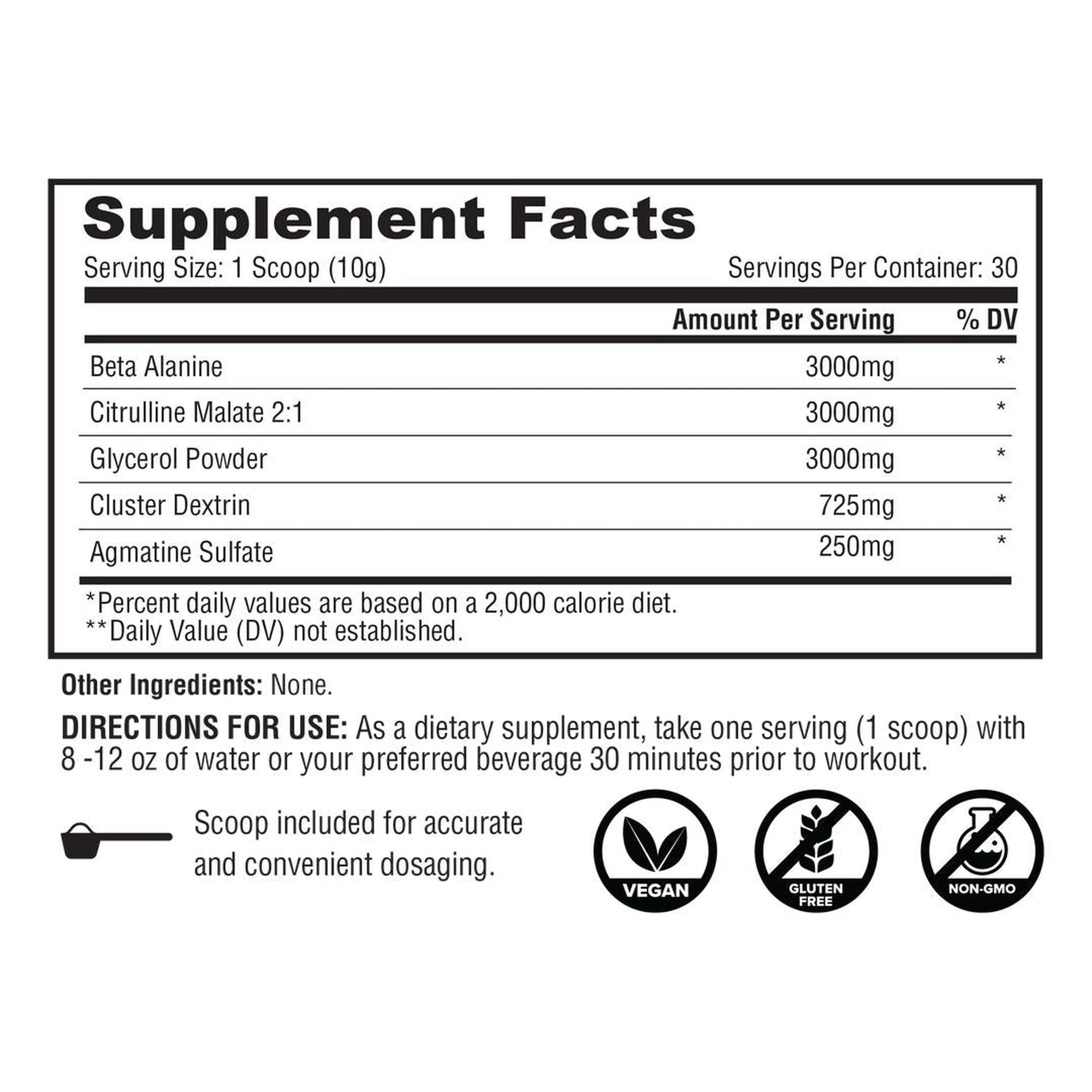 Metabolic Nutrition Stim-Free Pump - Unflavored