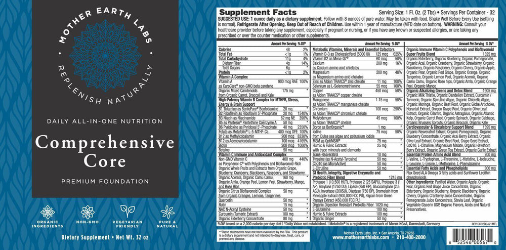 Mother Earth Labs Comprehensive Core - 32 oz