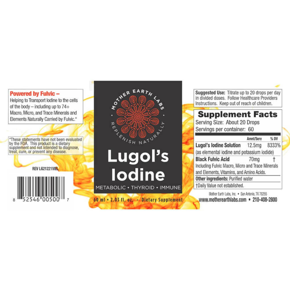 Mother Earth’s Lugol's Iodine Plus, 90 Capsules