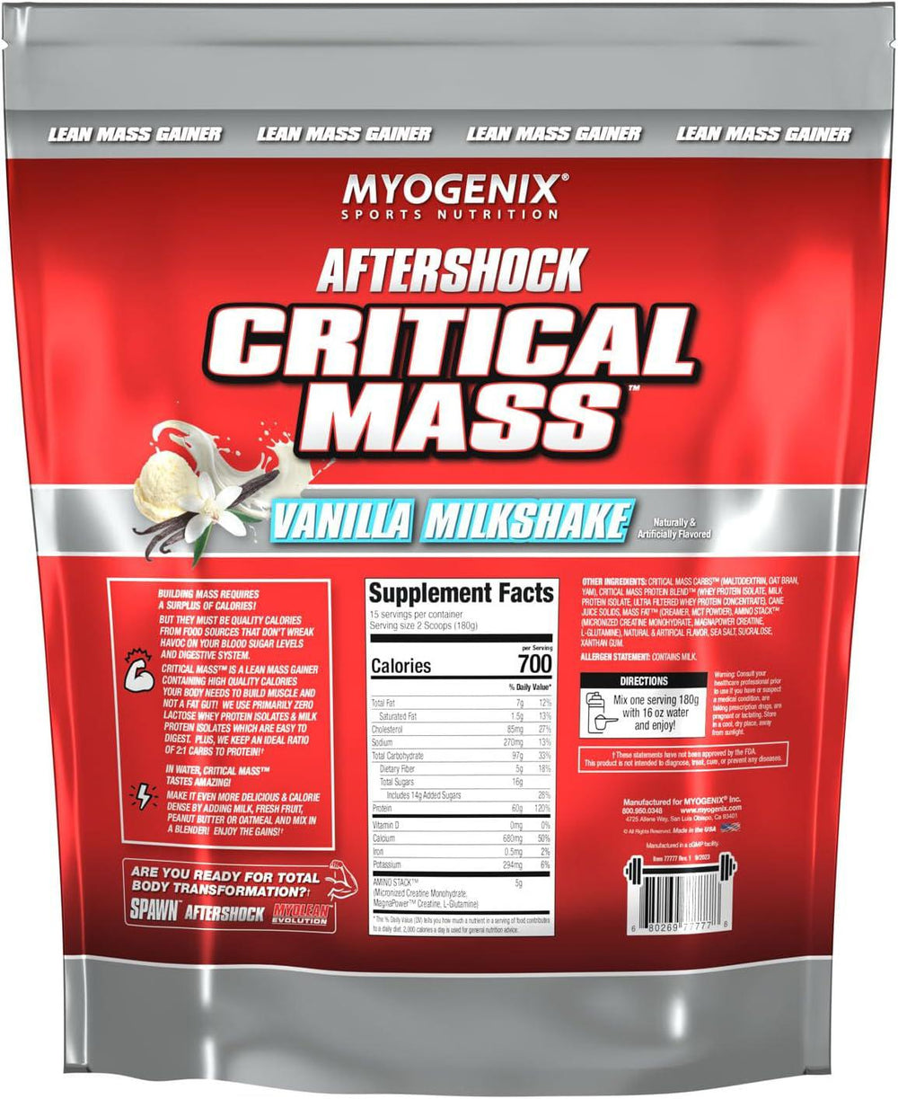 Myogenix AFTERSHOCK™ Critical Mass - 5.62 lb
