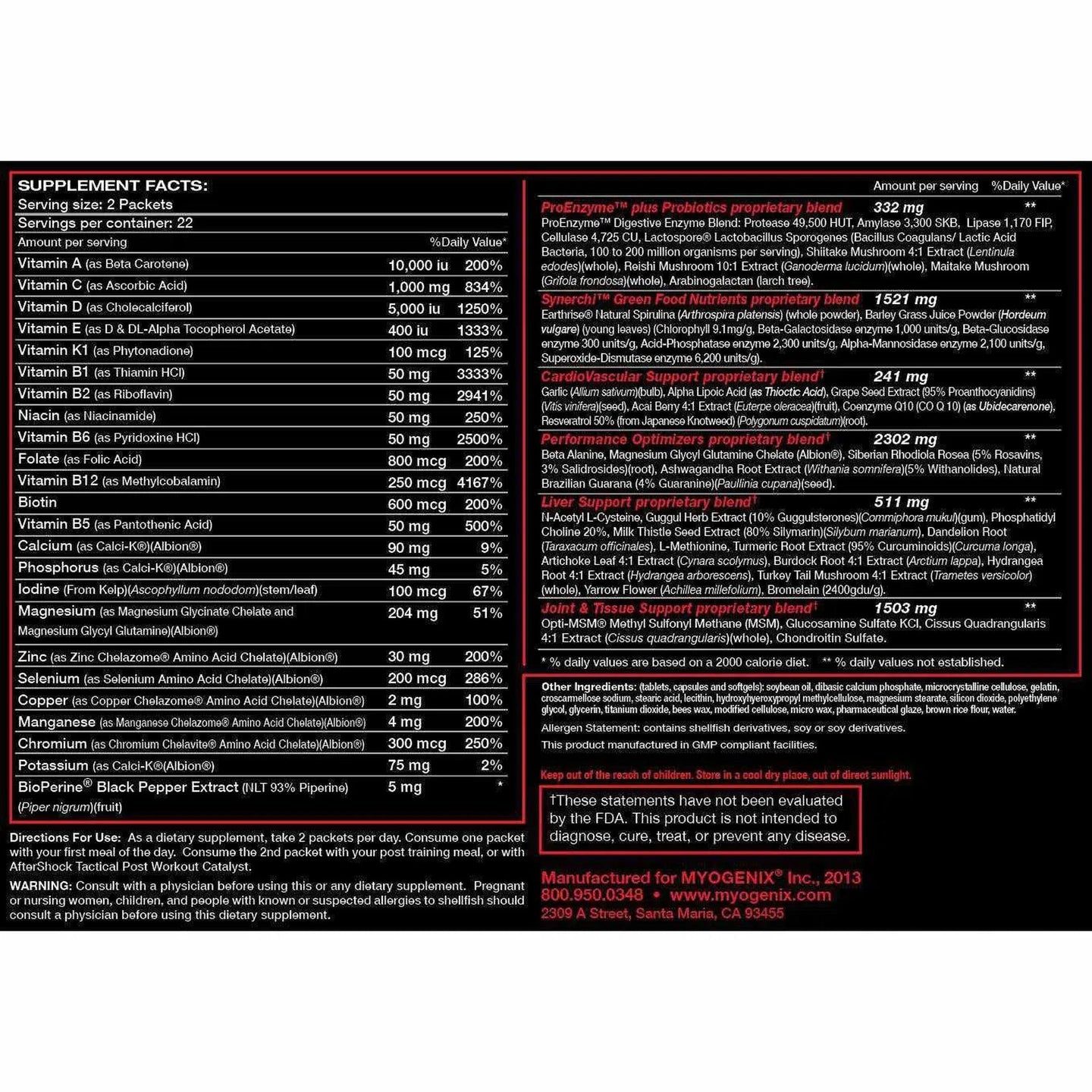 Myogenix Myovite Multi-Vitamin - 44 Capsules