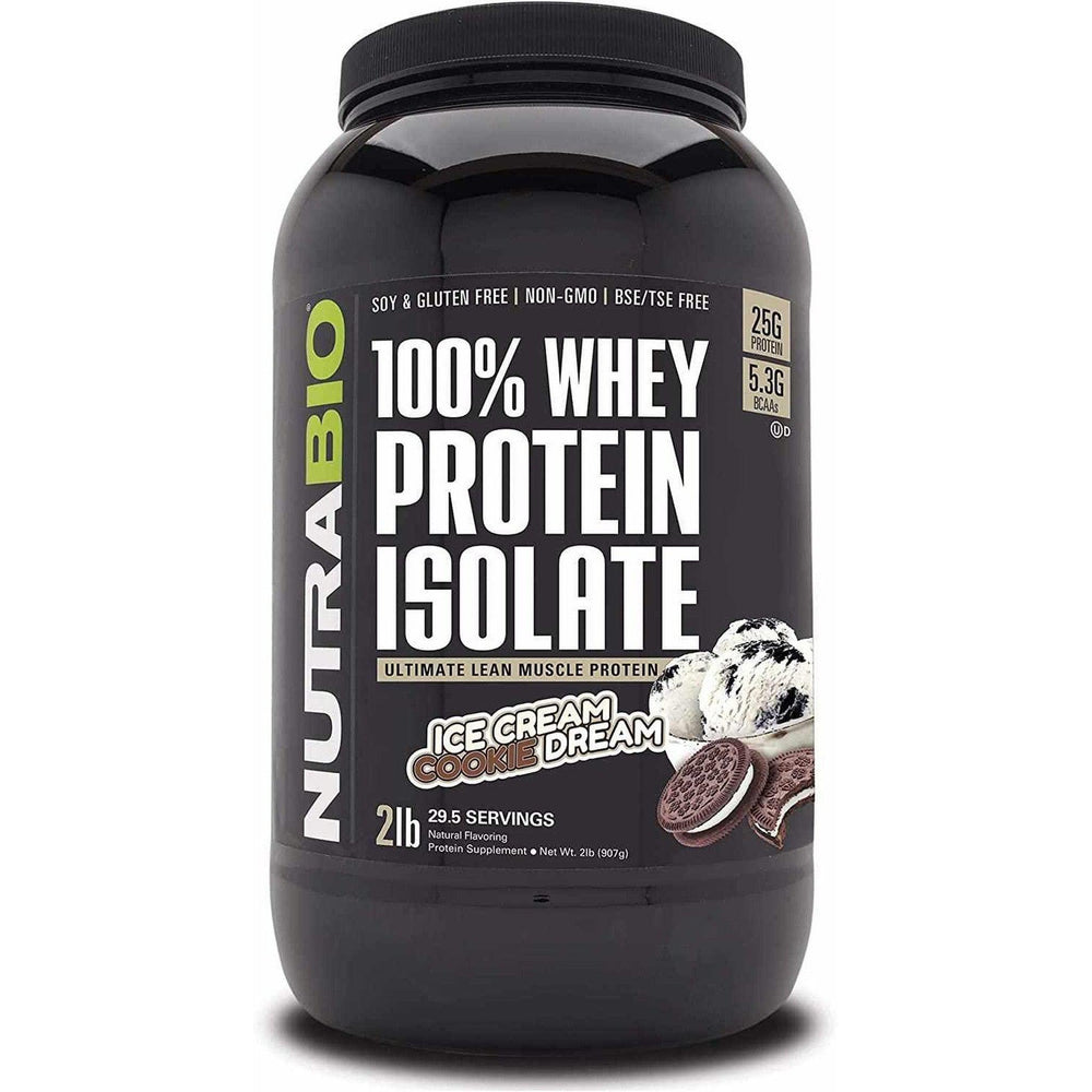 NutraBio 100% Whey Protein Isolate - 2 lb
