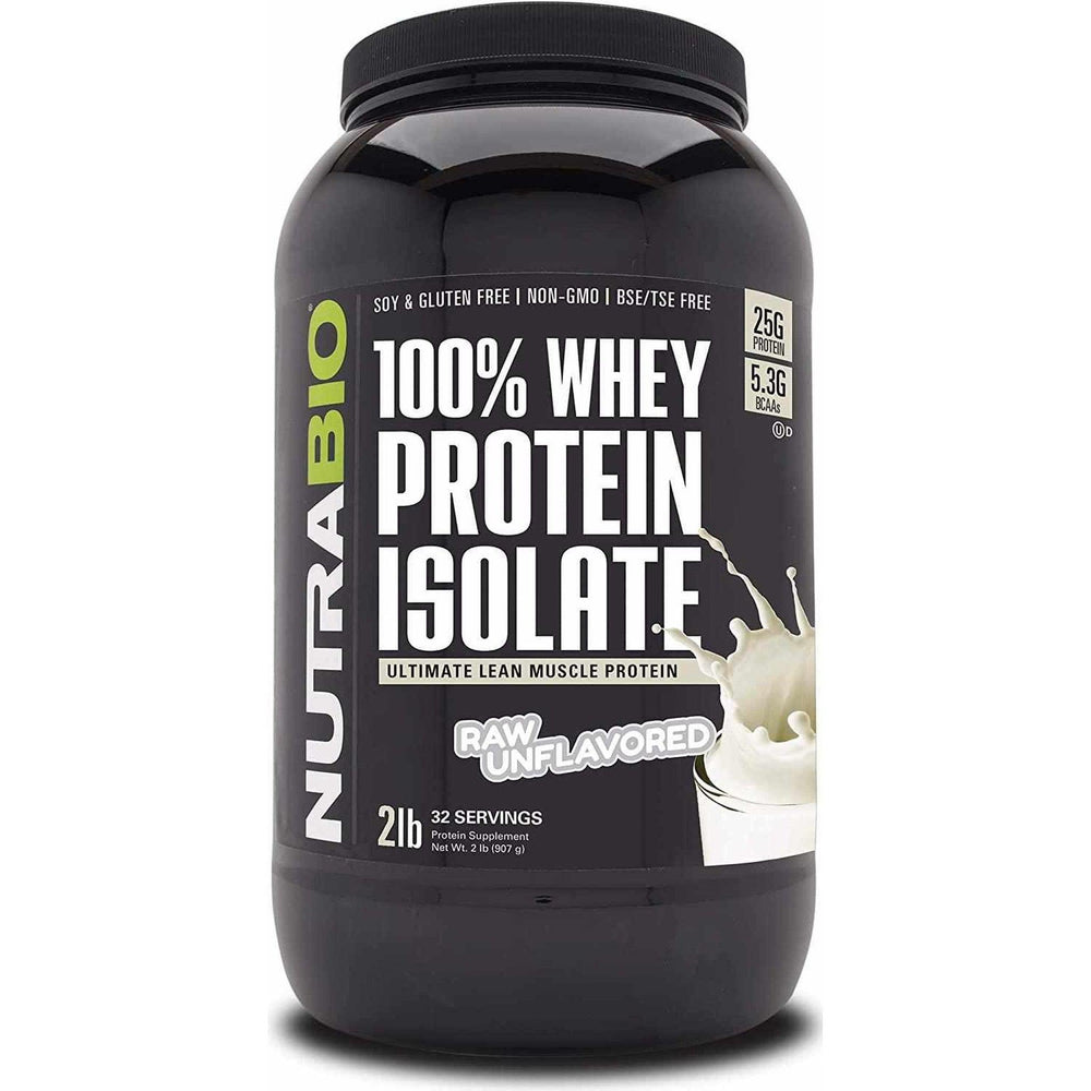 NutraBio 100% Whey Protein Isolate - 2 lb