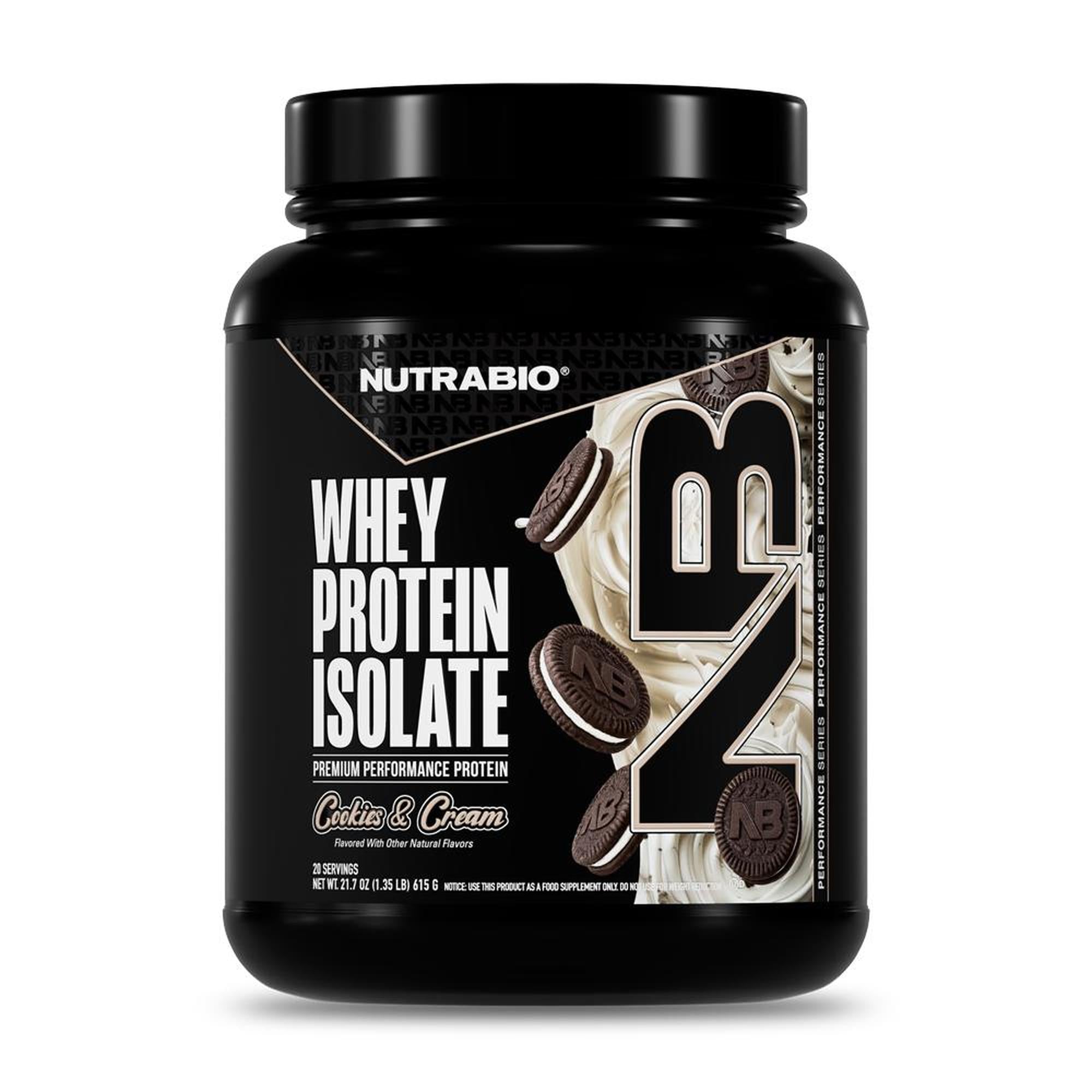 NutraBio 100% Whey Protein Isolate - 20 Servings