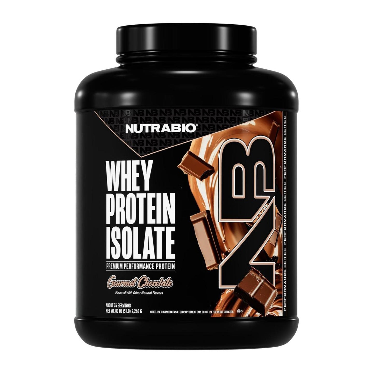 NutraBio 100% Whey Protein Isolate - 5 lb