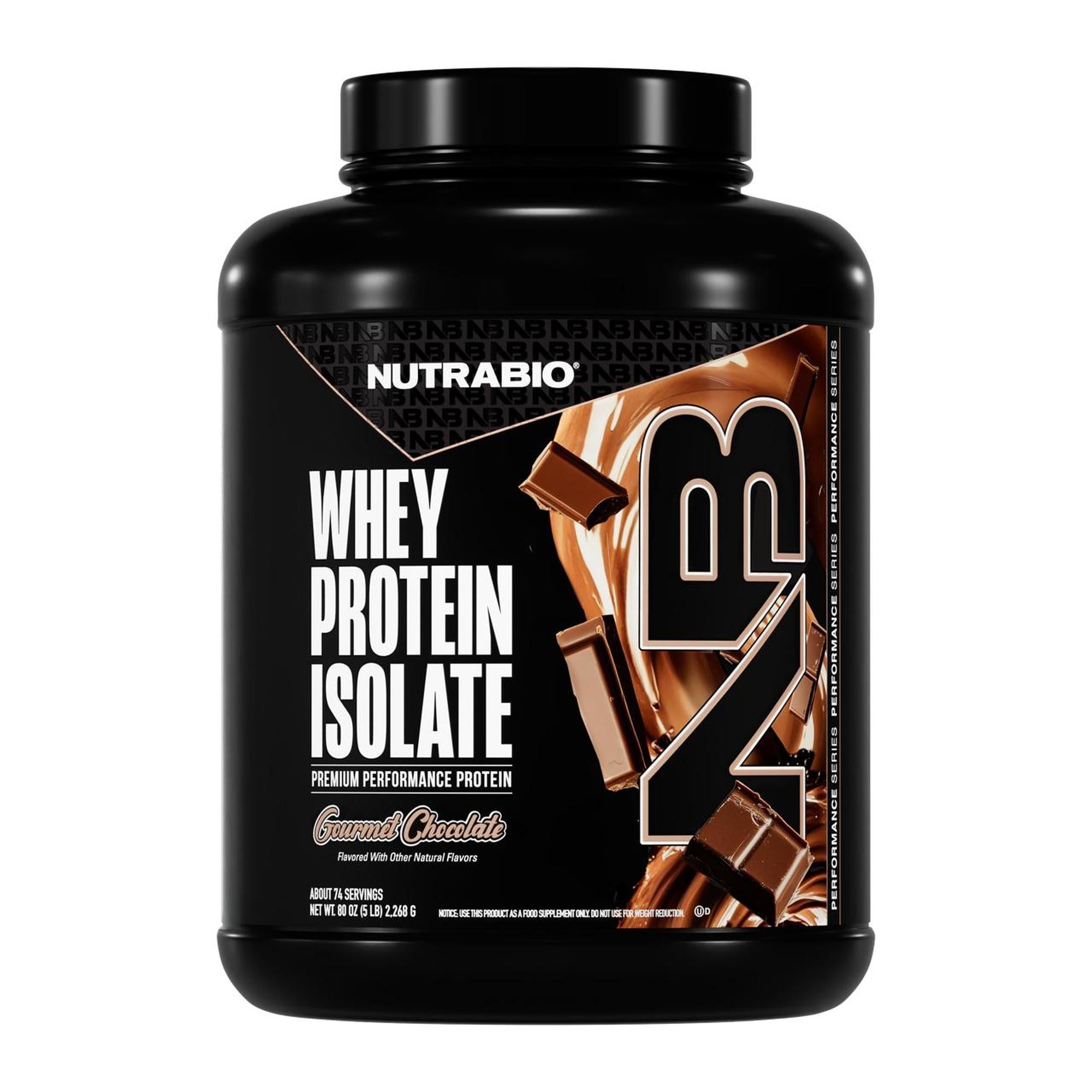 NutraBio 100% Whey Protein Isolate - 5 lb