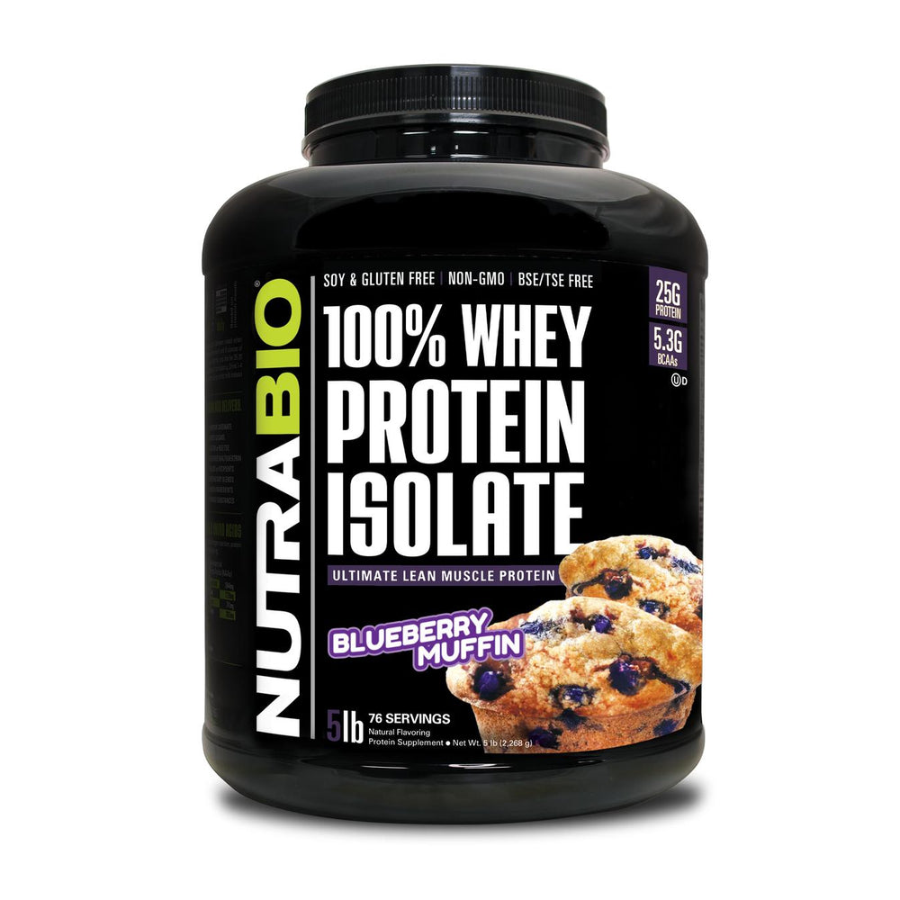 NutraBio 100% Whey Protein Isolate - 5 lb