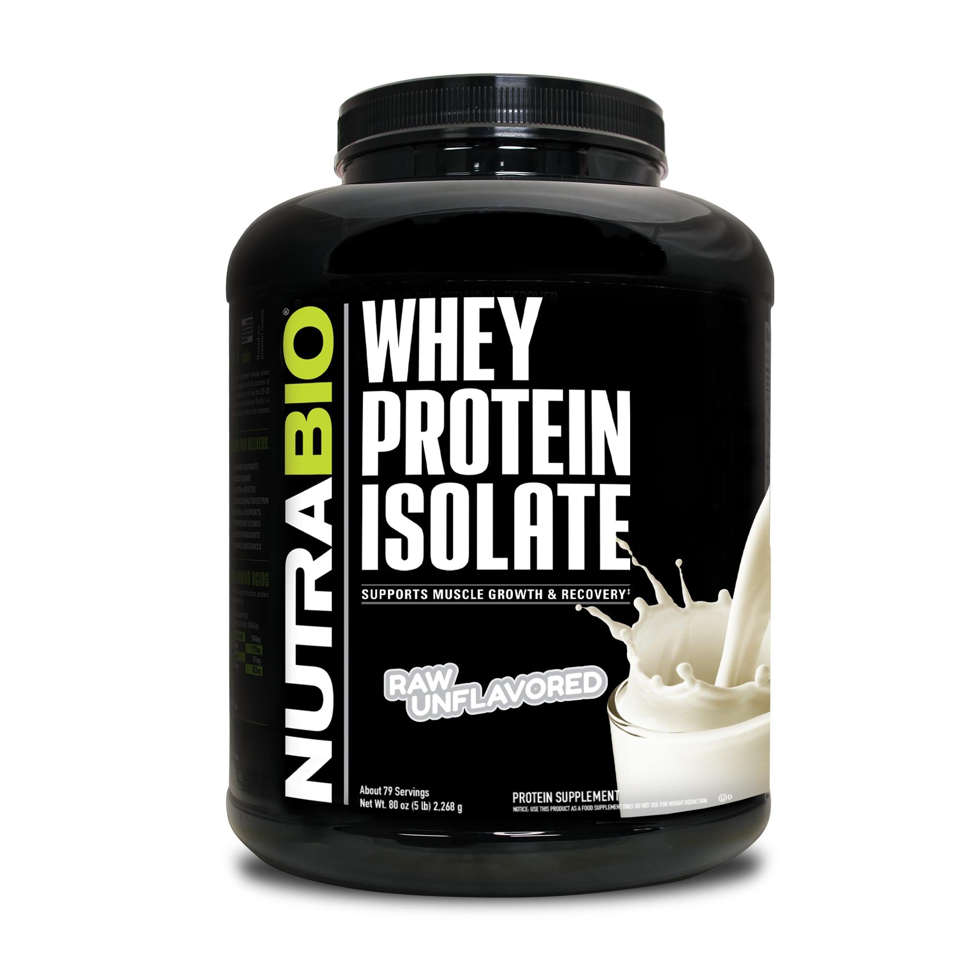 NutraBio 100% Whey Protein Isolate - 5 lb