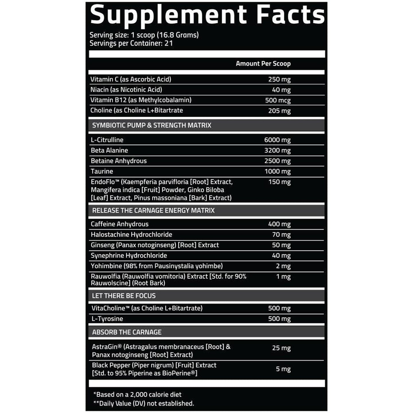 NutriFitt Carnage Pre-Workout