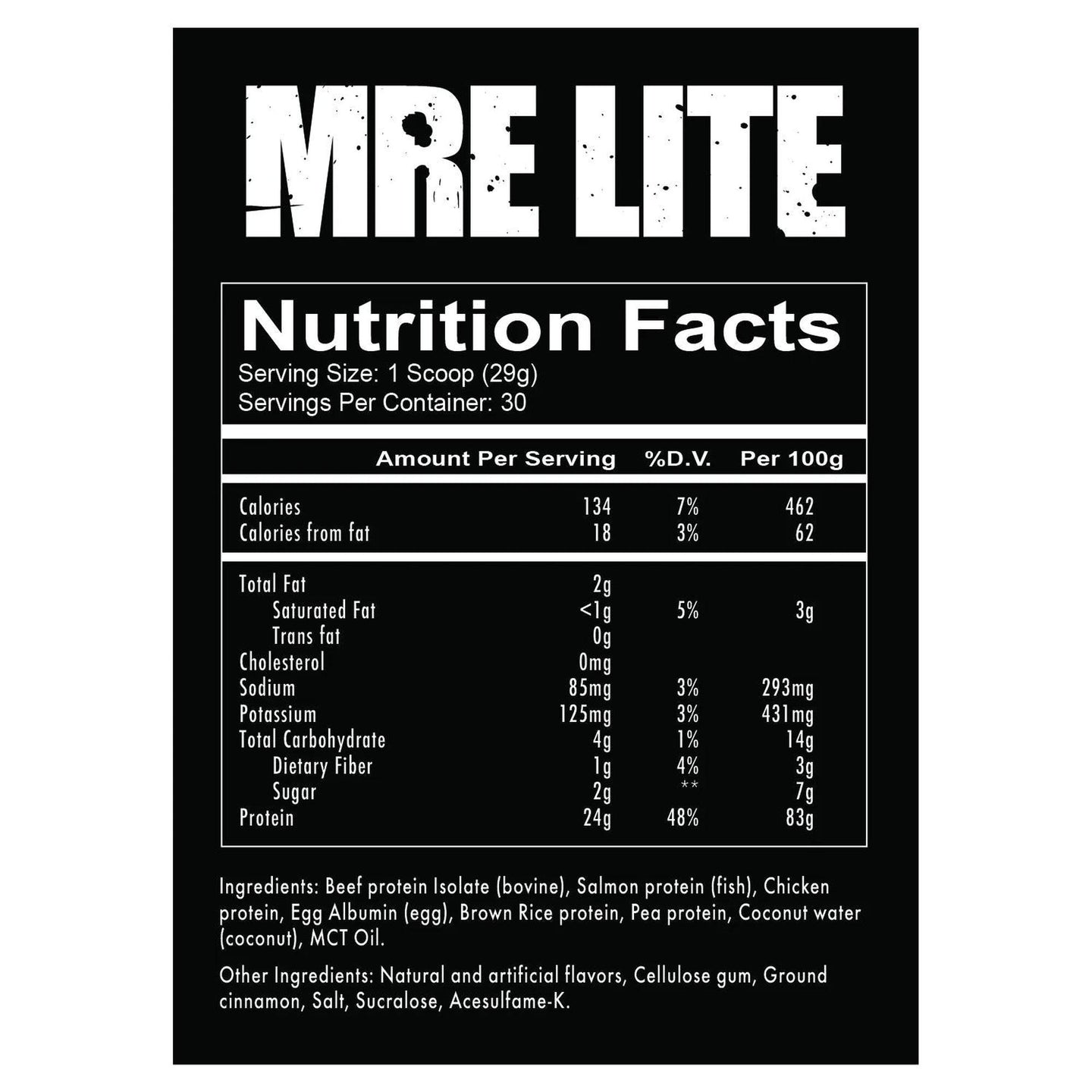 REDCON1 MRE Lite Whole Food Protein