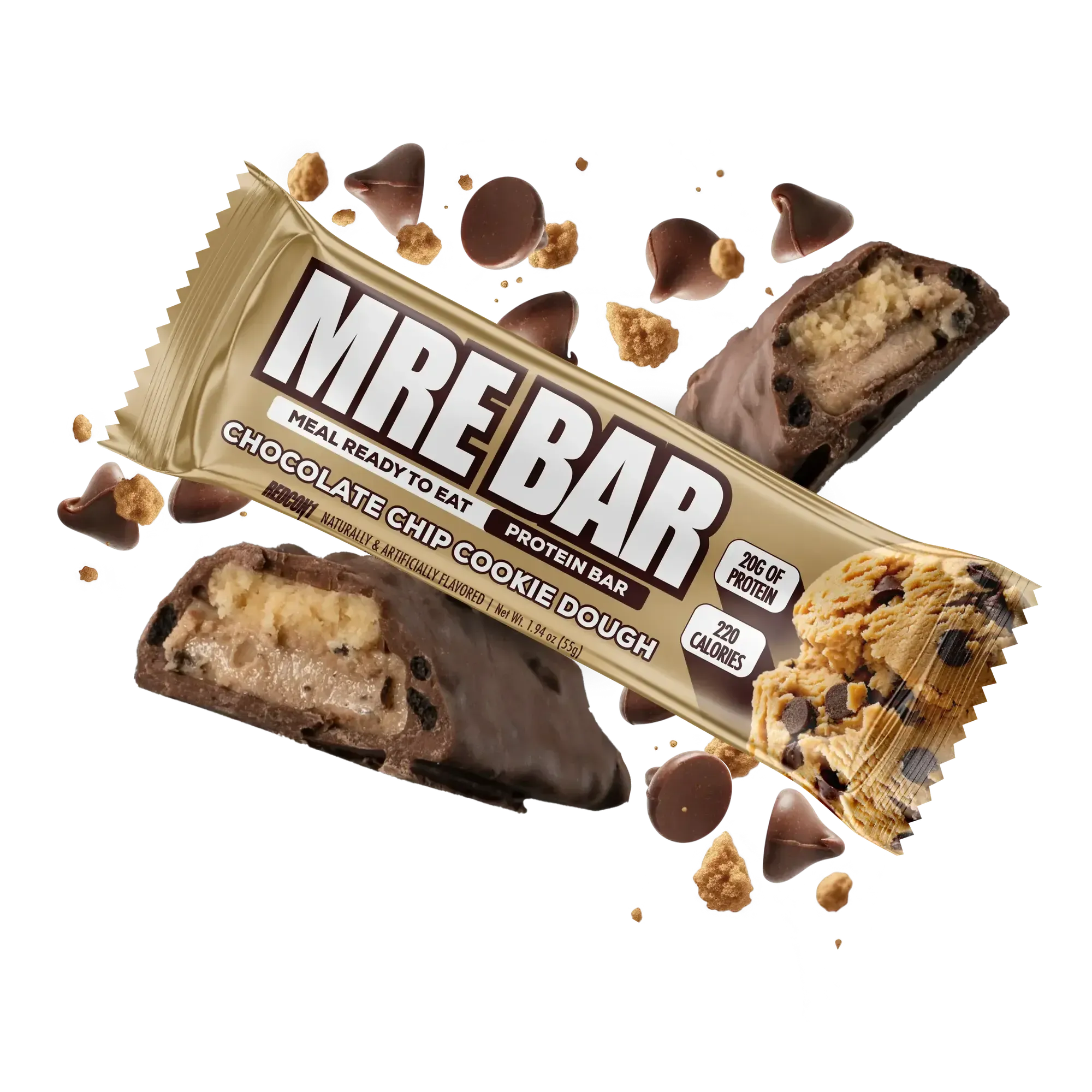 REDCON1 MRE Protein Bar - Chocolate Chip Cookie Dough