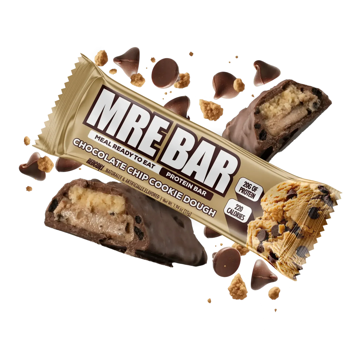 REDCON1 MRE Protein Bar - Chocolate Chip Cookie Dough
