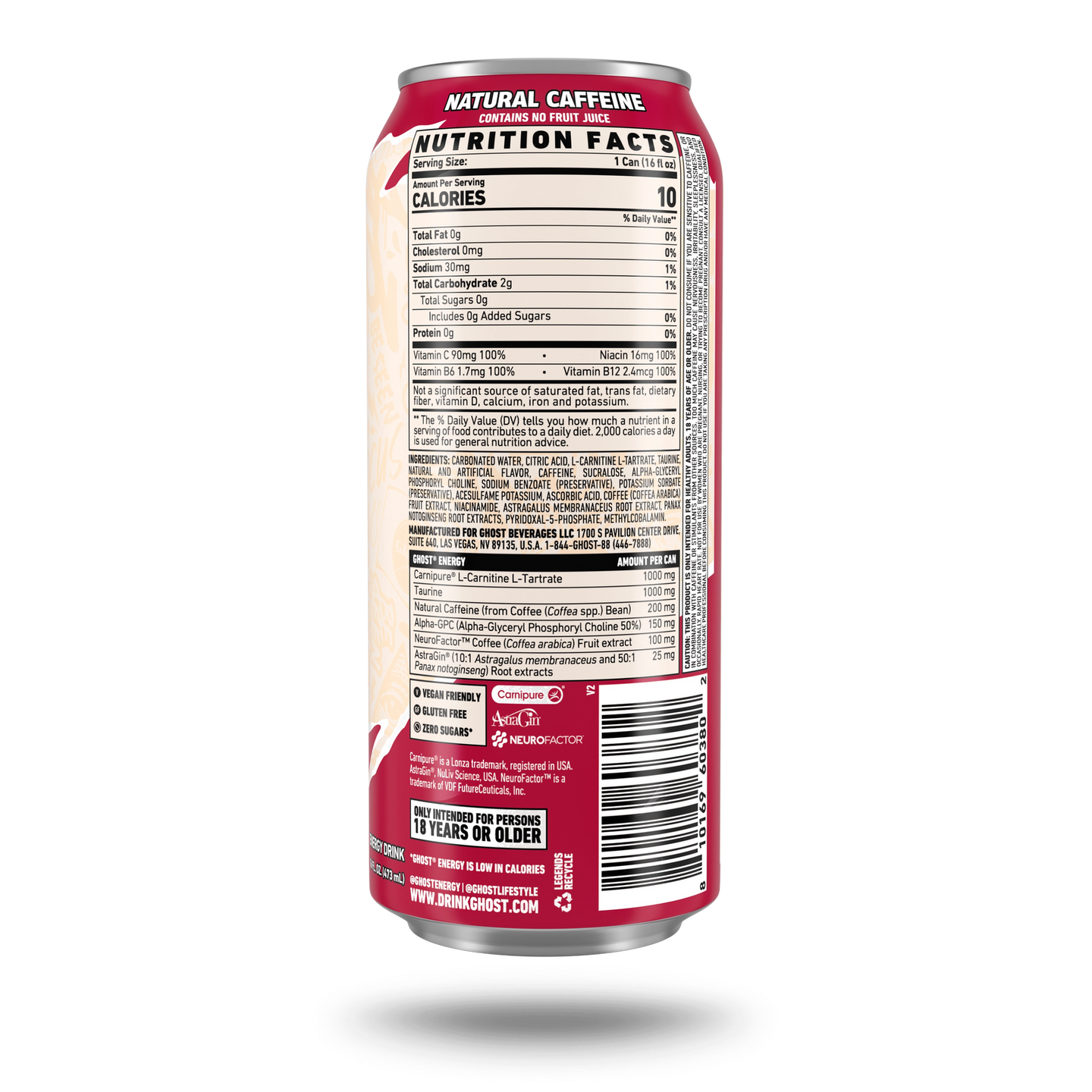 Ghost Energy Drink - Raspberry Cream