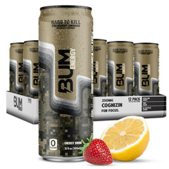 Raw Nutrition BUM Energy Drink - Strawberry Lemonade, 12 Pack