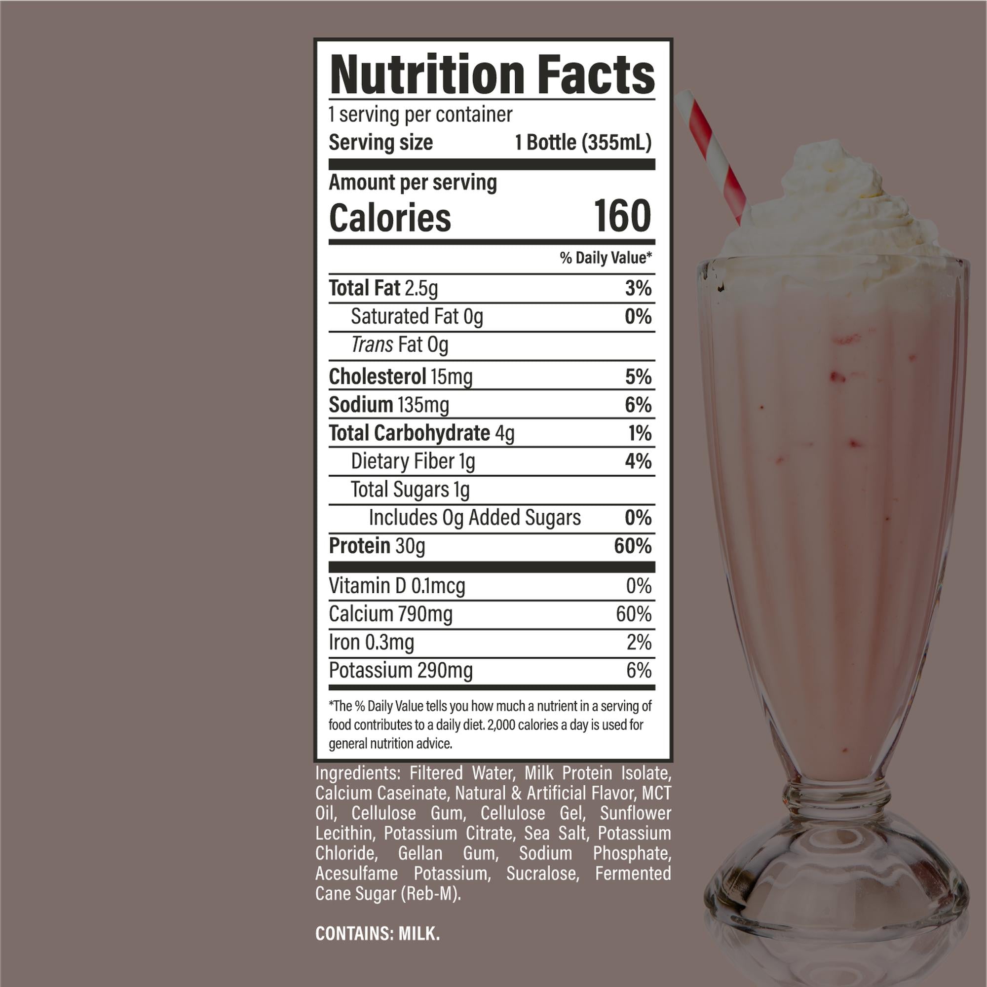 Raw Nutrition Protein RTD - Strawberry Milkshake